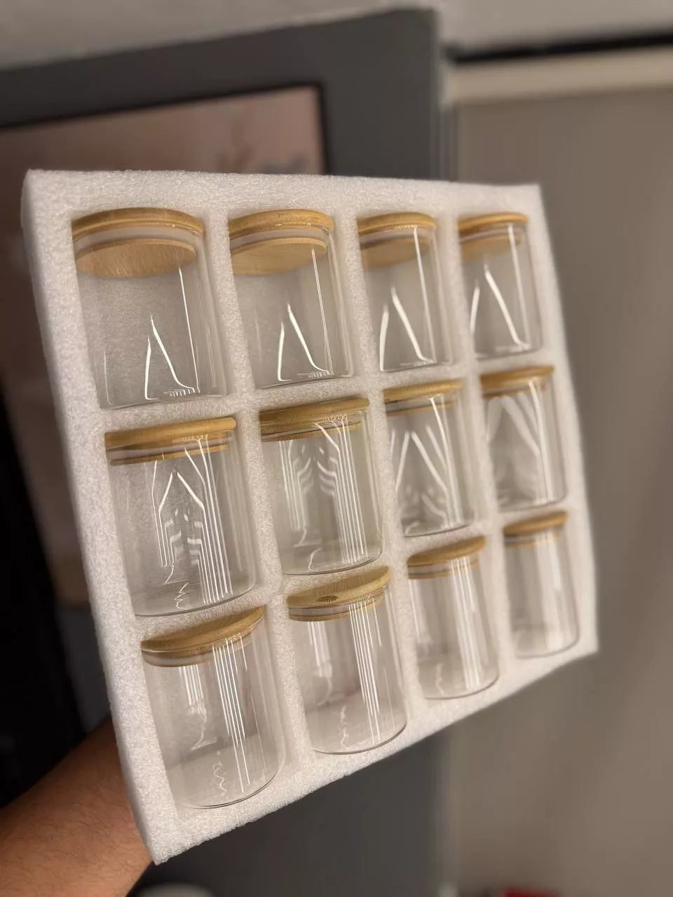 برطمانات توابل بغطاء بامبو طبيعي لحفظ النكهة والانتعاش – Bamboo Lid Spice Jars for Freshness Preservation