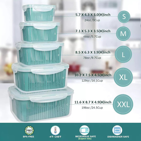 علب تخزين متعددة الاستخدامات لتبريد وتخزين الفواكه – Multiuse Fridge Containers for Fruits