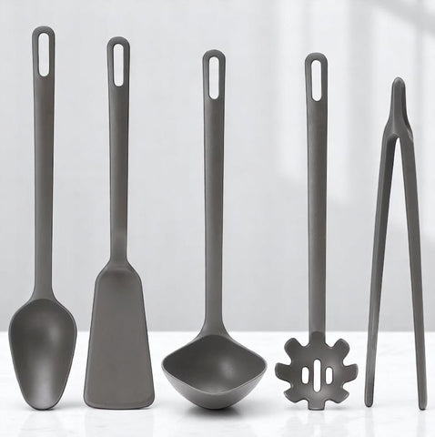 5-Piece Heat-Resistant Silicone Kitchen Utensil Set – IKEA Style