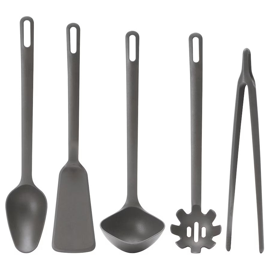 5-Piece Heat-Resistant Silicone Kitchen Utensil Set – IKEA Style