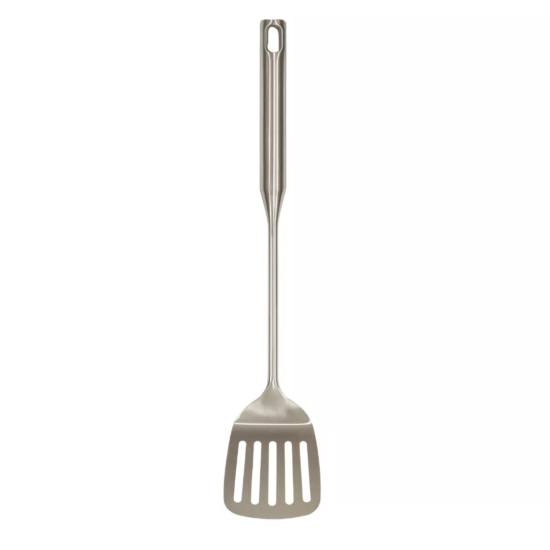سباتولا استانلس ستيل مشقوقة – Stainless Steel Slotted Spatula front view