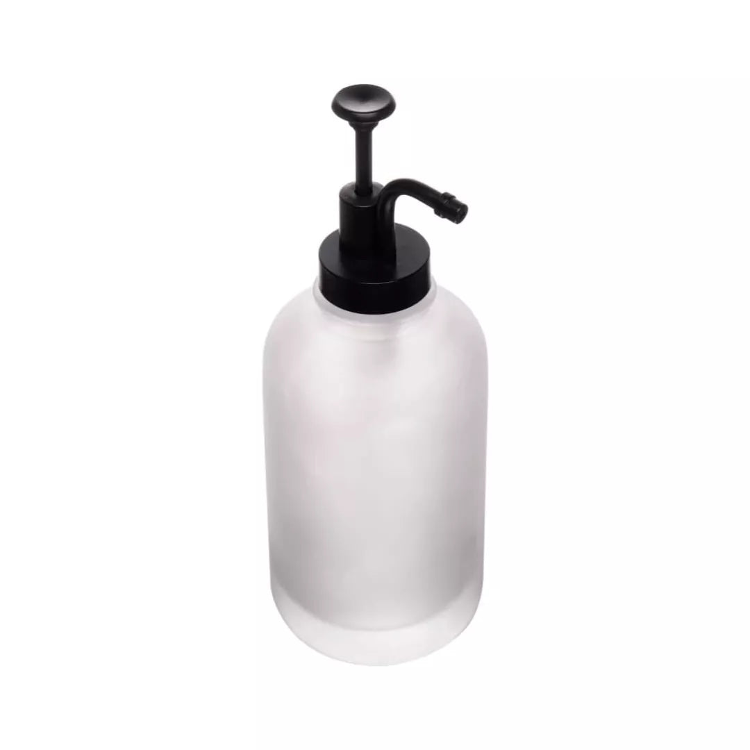 موزع صابون زجاج 500 مل – عرض أمامي يوضح التصميم العصري