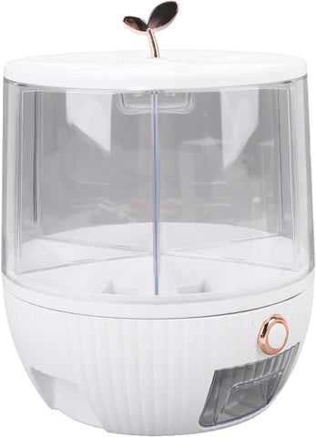 موزّع حبوب 6 أقسام باللون الأبيض – شكل عصري يناسب المطابخ الحديثة