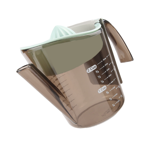 Manual Orange & Lemon Citrus Juicer with Integrated Spout Pitcher