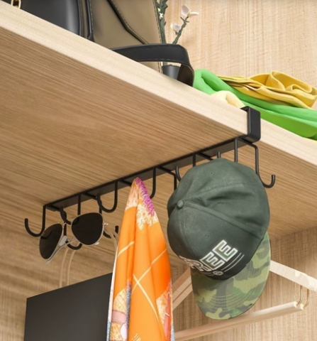 Multifunctional Kitchen Stand Rack – Metal Organizer with 12 Hooks for Mugs, Cookware & Serving Utensils