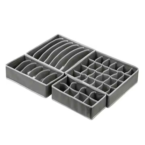 4-Piece Fabric Drawer Organizer Set
