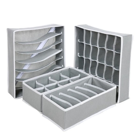 4-Piece Fabric Drawer Organizer Set