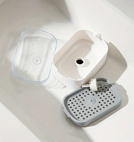 Soap Dispenser with Sponge Holder – Includes Cleaning Sponge