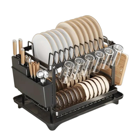 2-Tier Dish Drying Rack – Modern & Functional Kitchen Organizer