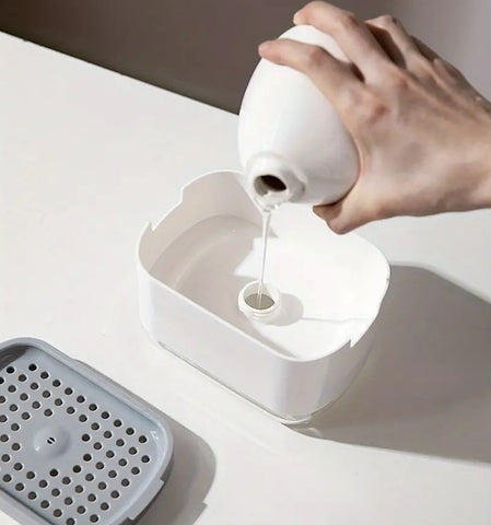 Soap Dispenser with Sponge Holder – Includes Cleaning Sponge