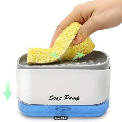 Soap Dispenser with Sponge Holder – Includes Cleaning Sponge