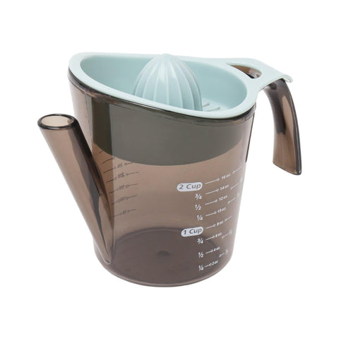 Manual Orange & Lemon Citrus Juicer with Integrated Spout Pitcher