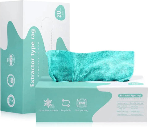 علبة فوط تنظيف ميكروفايبر – 20 قطعة متعددة الاستخدام وامتصاص عالي