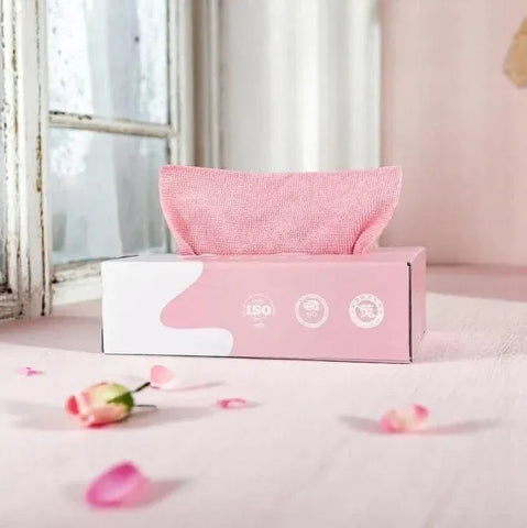 علبة فوط تنظيف ميكروفايبر – 20 قطعة متعددة الاستخدام وامتصاص عالي