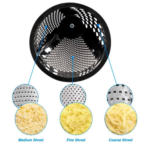 3-Sided Stainless Steel Cone Grater with Wooden Handle