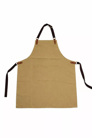 مريلة مطبخ قماش ثقيل لون هافان بتفاصيل متينة – Havana heavy-duty fabric kitchen apron with reinforced details