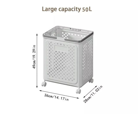 سلة غسيل بيضاء هندسية من ILVIA – لقطة قريبة للتفاصيل | ILVIA White Geometric Laundry Basket – Close-up Details