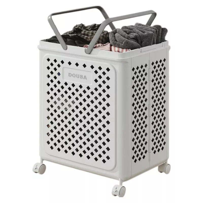 سلة غسيل ILVIA كبيرة قابلة للطي – زاوية أمامية | ILVIA Large Foldable Laundry Basket – Front View