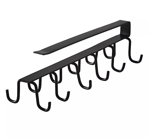 ستاند مطبخ معدني متعدد الاستخدامات من ILVIA مع 12 خطاف لتخزين المجات والأدوات – Multifunctional Metal Kitchen Stand Rack with 12 Hooks by ILVIA