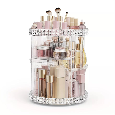 منظم تجميل شفاف بأرفف قابلة للتعديل وسعة كبيرة – ILVIA | Adjustable Acrylic Makeup Organizer with Large Capacity – ILVIA